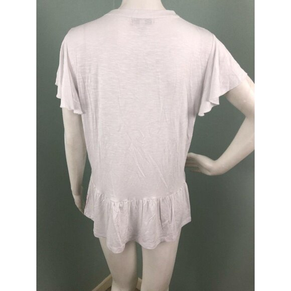 NWT Women's Neiman Marcus White Embroidered Tassel Tie Top Sz Large - Picture 9 of 10